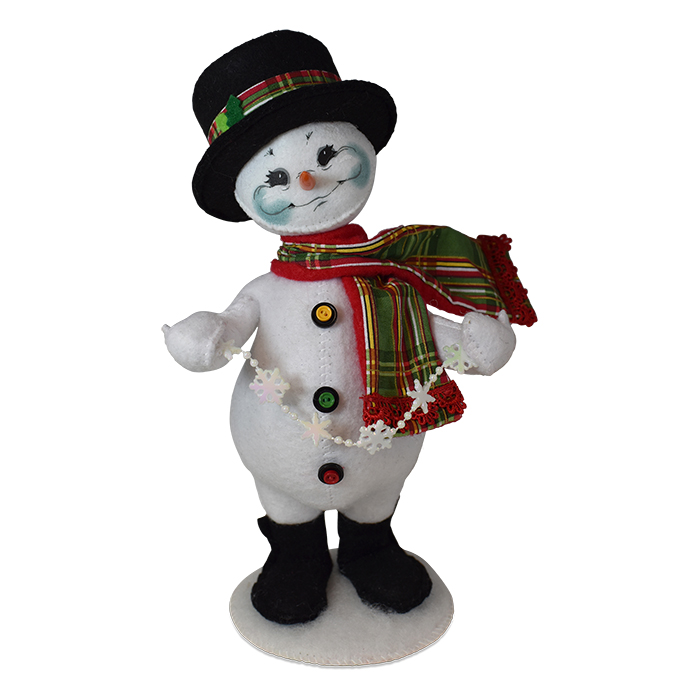 9 inch plaid tidings snowman