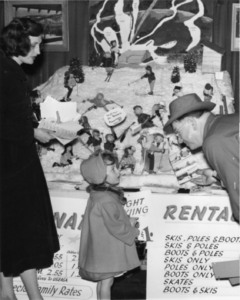 Fritzie & Louise Baer at the Boston Ski Show with young friend